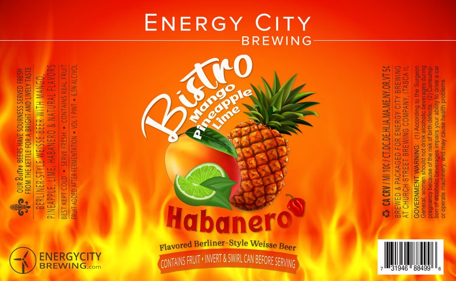 Bistro Mango Pineapple Lime Habanero label