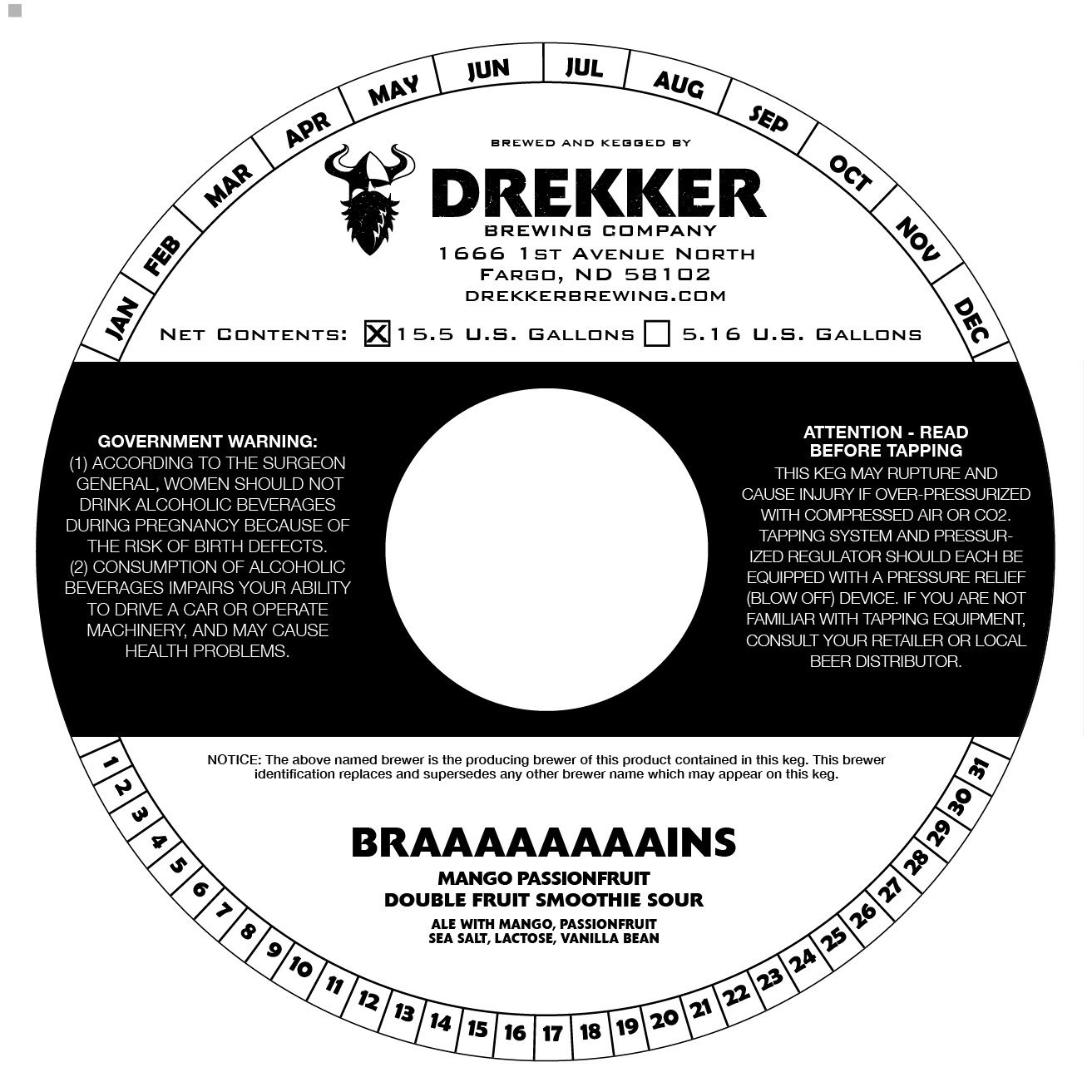 Braaaaaaaains Mango Passionfruit label