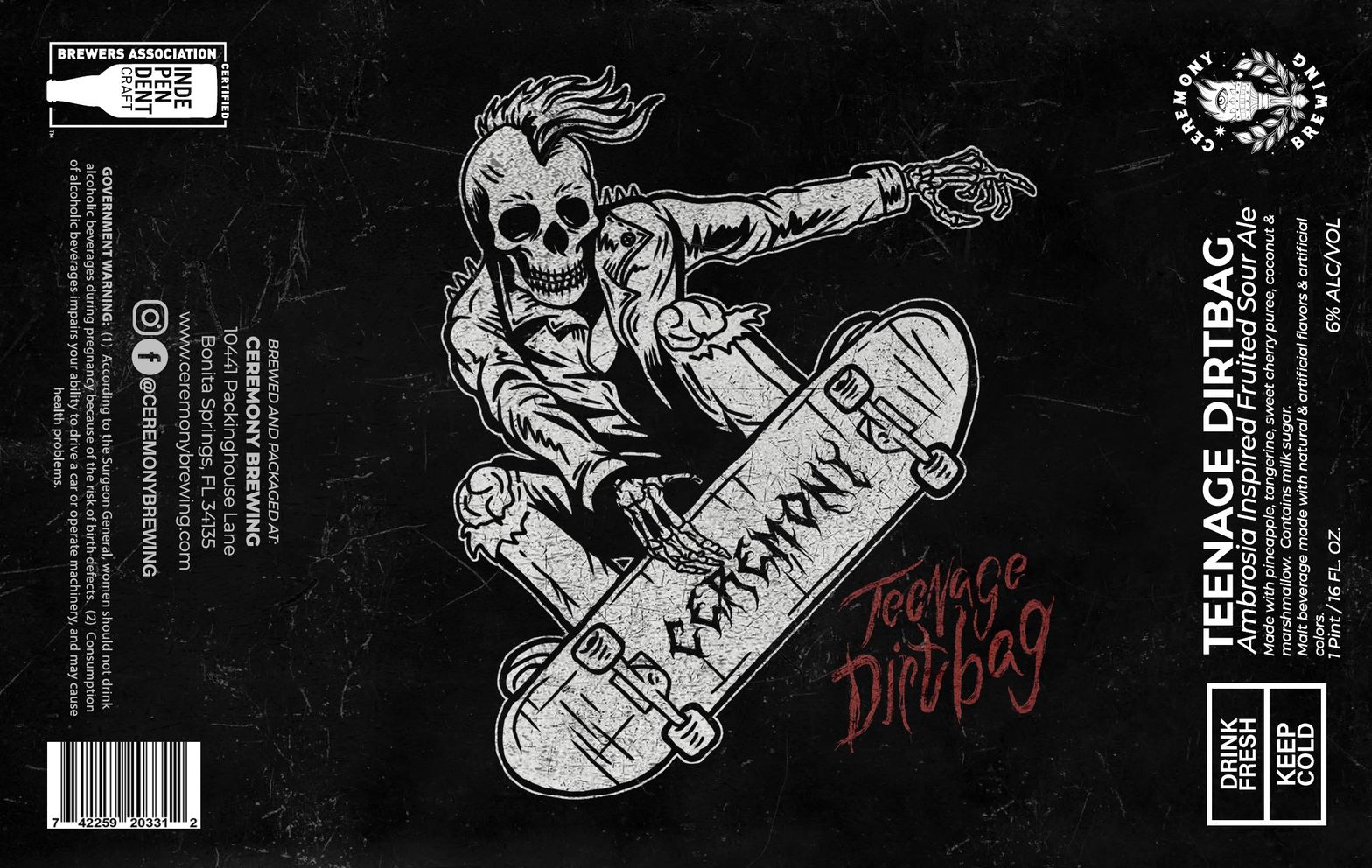 Teenage Dirtbag label