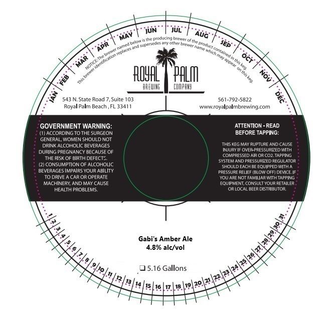 Gabi's Amber Ale label
