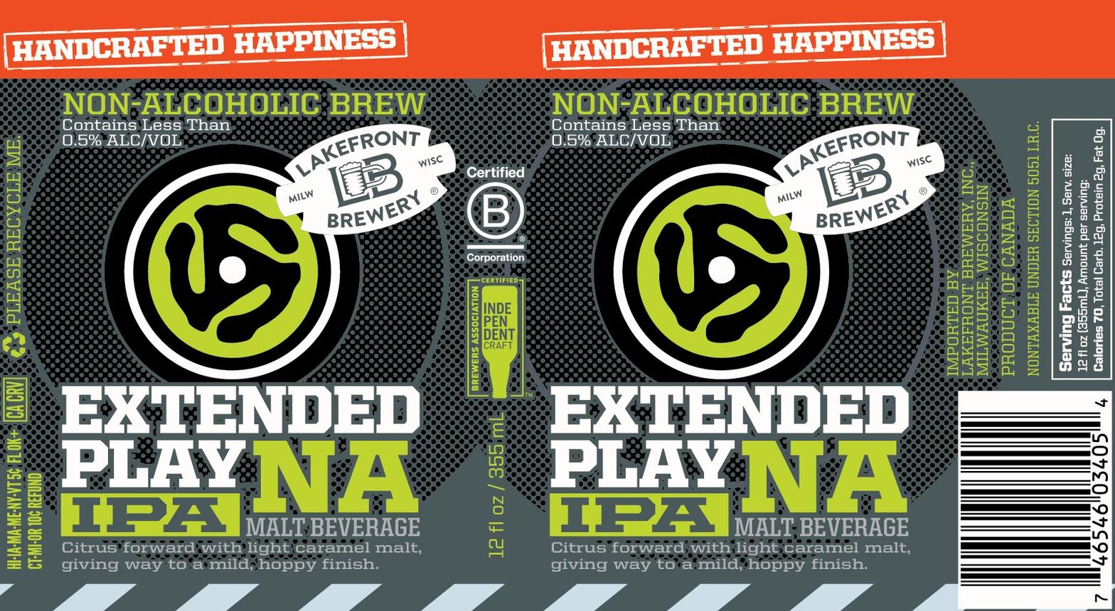 Extended Play NA IPA label