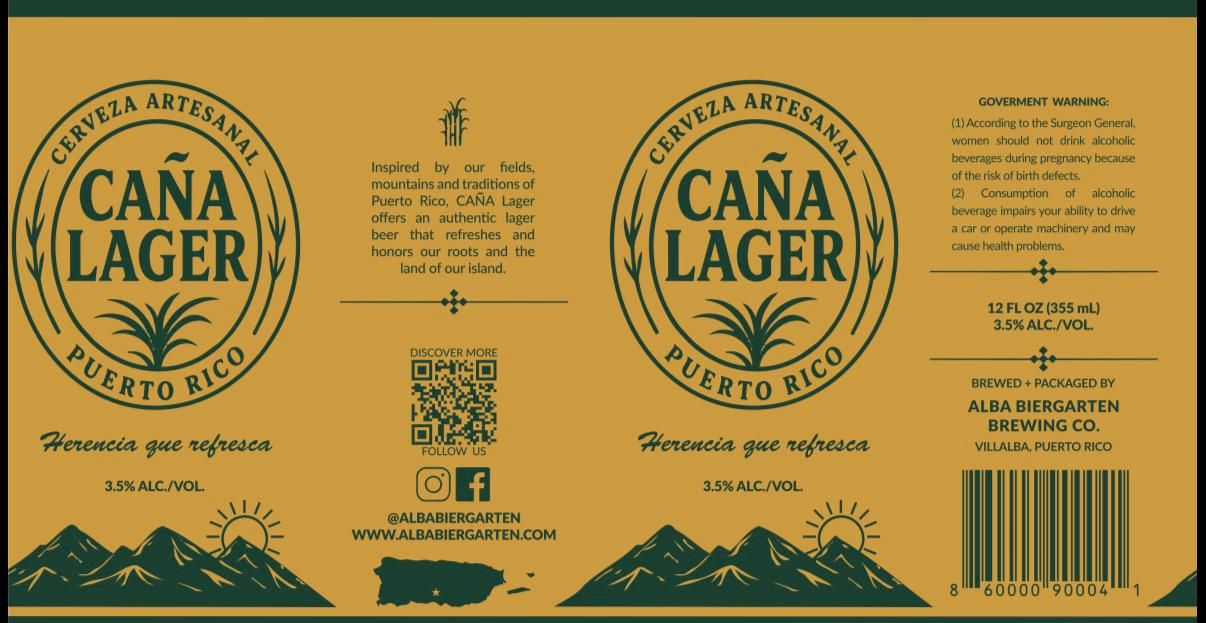 Caña Lager label