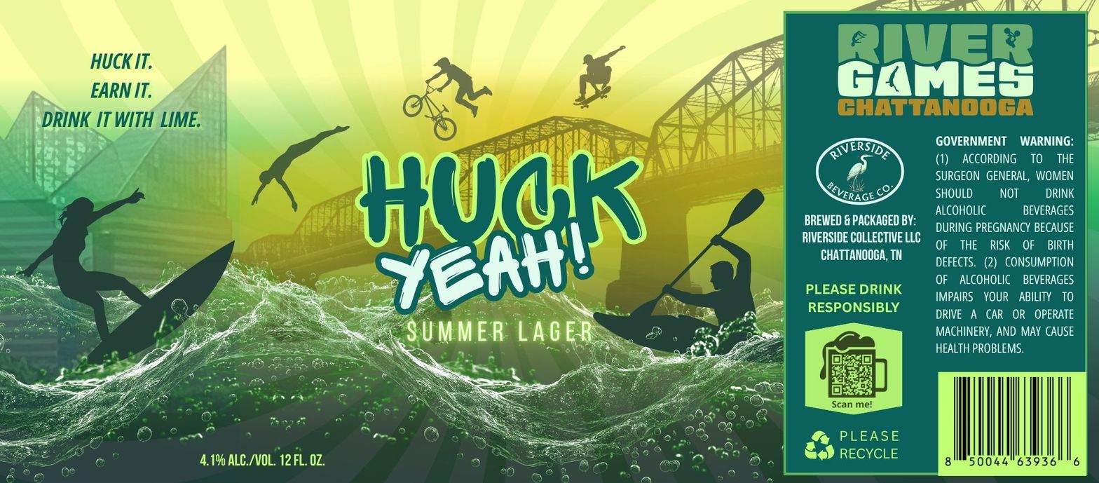 Huck Yeah Summer Lager label