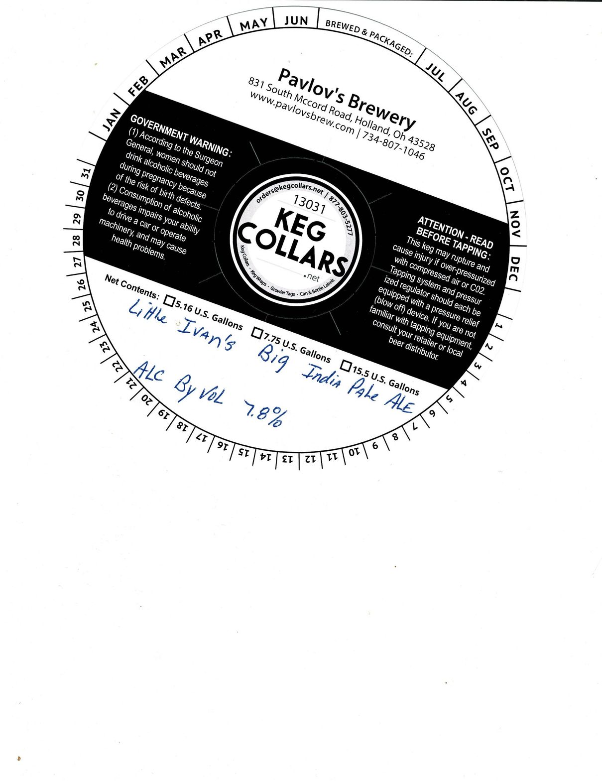 Little Ivan's Big India Pale Ale label