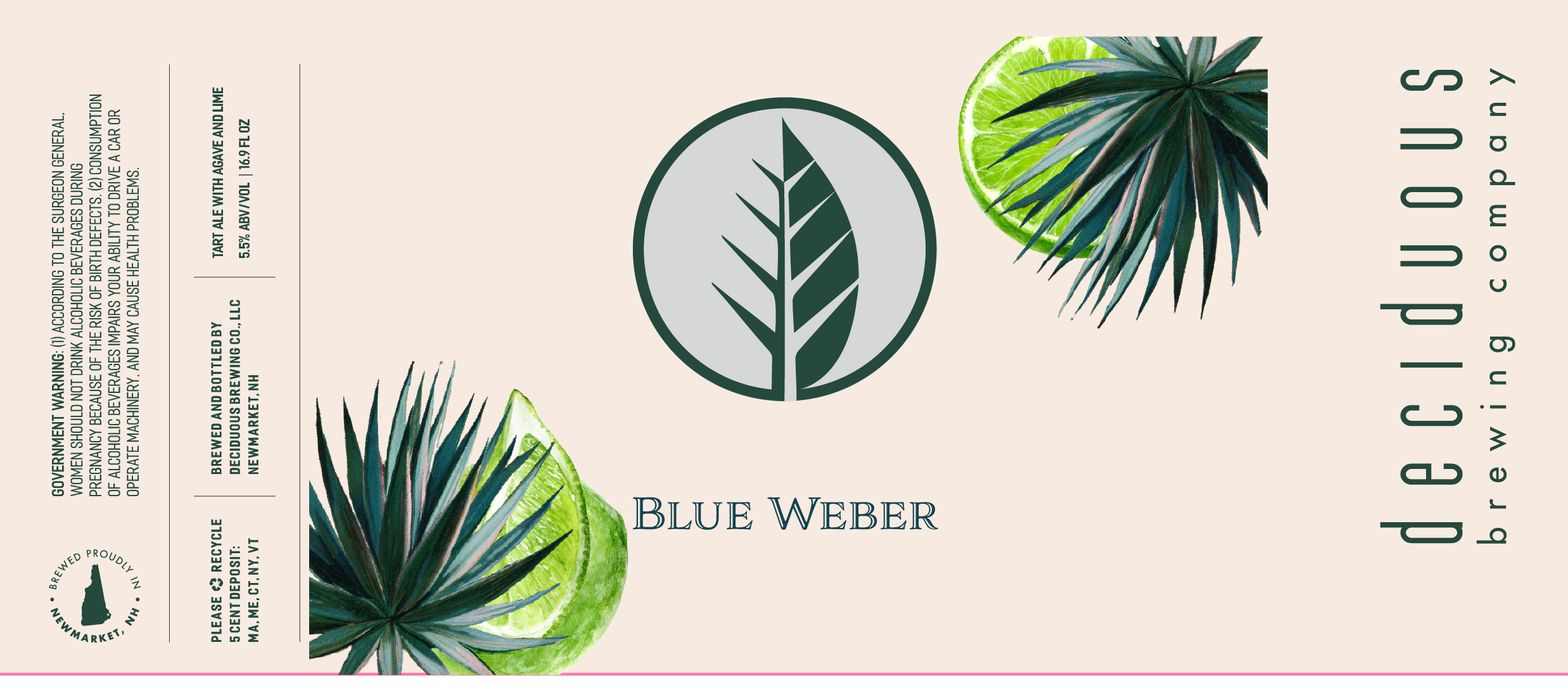 Blue Weber label