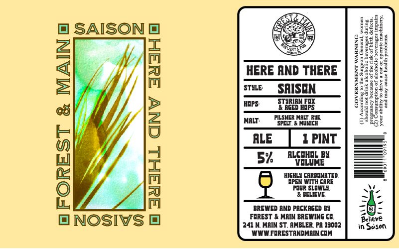 Here and There label