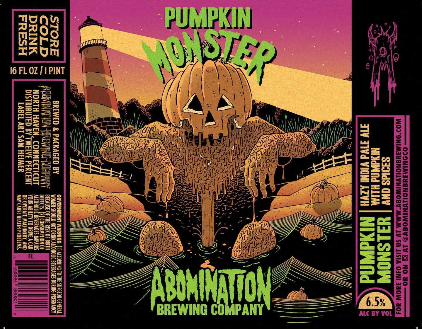 Pumpkin Monster label