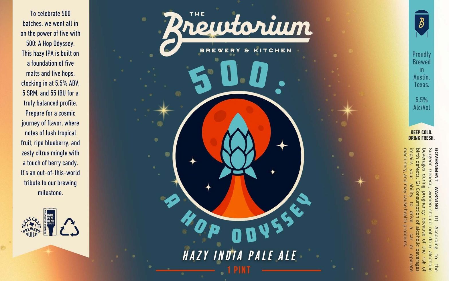 500: A Hop Odyssey label
