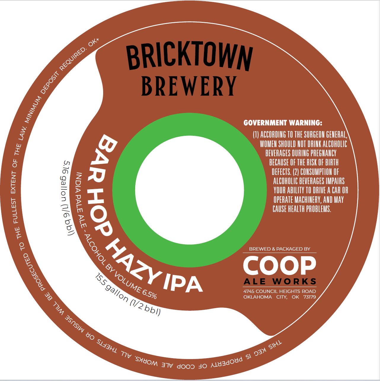 Bar Hop Hazy IPA label