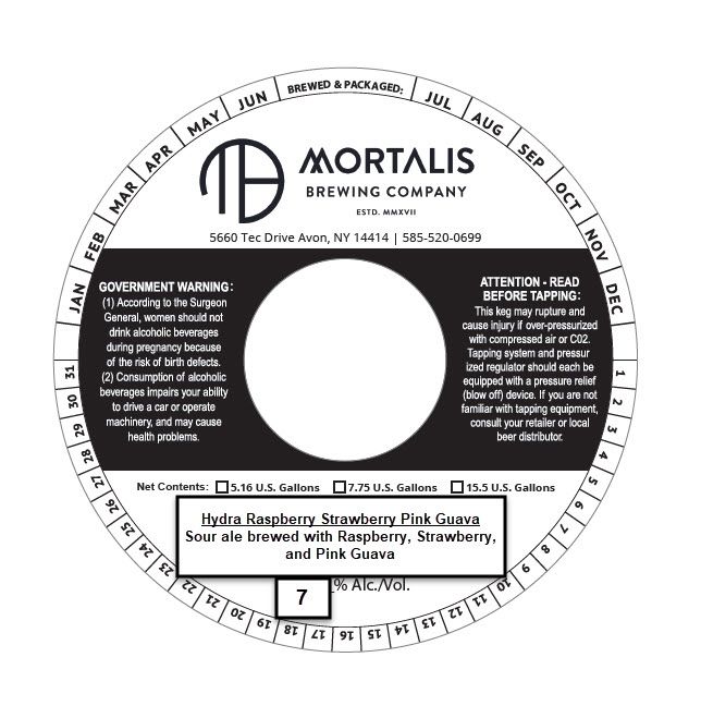 Hydra Raspberry Strawberry Pink Guava label