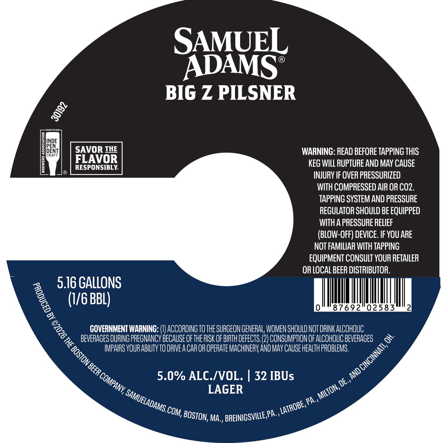 Big Z Pilsner label