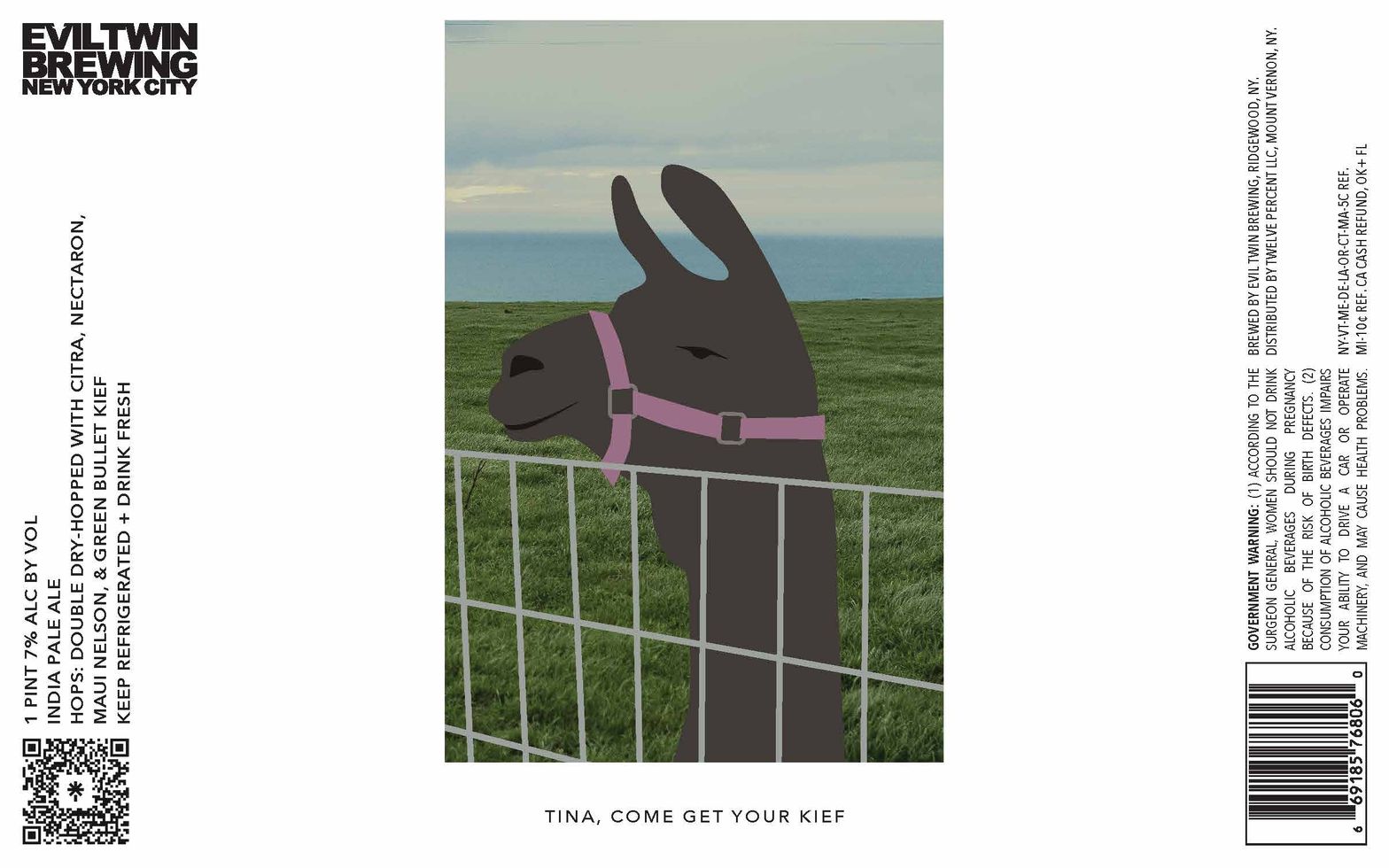 Tina, Come Get Your Kief label
