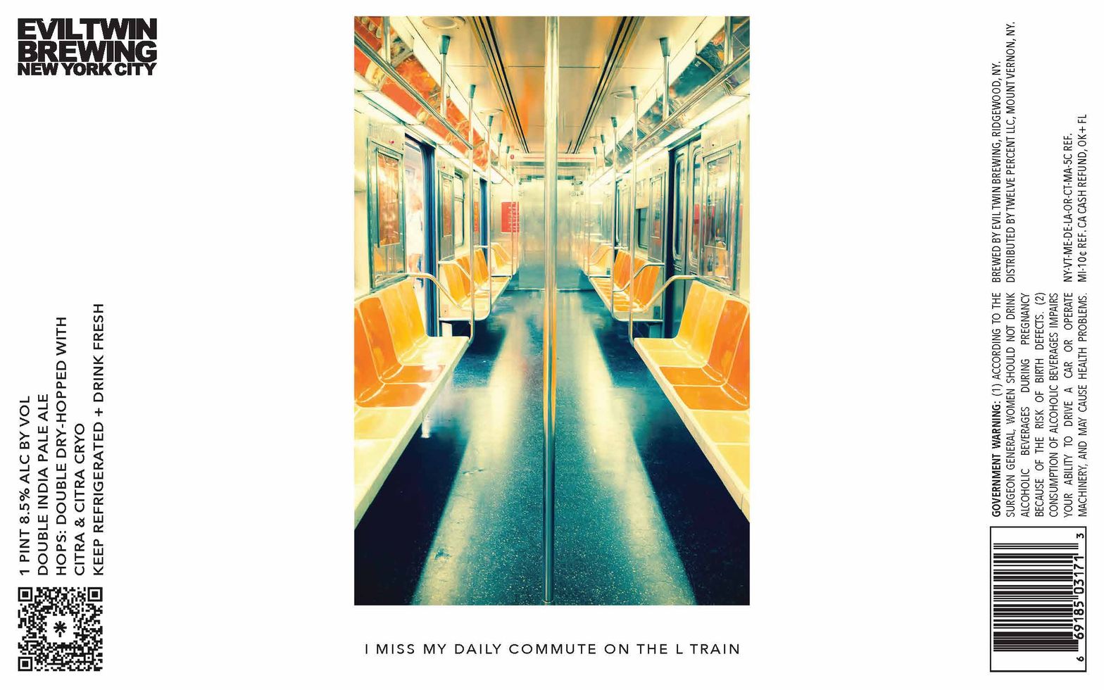 I Miss My Daily Commute On The L Train label