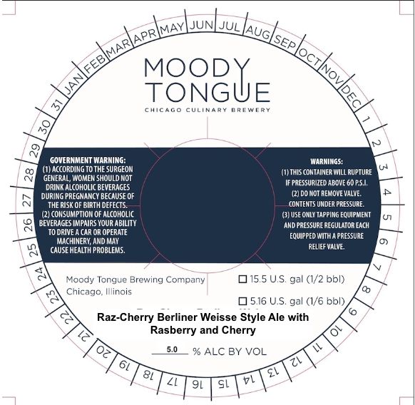 Raz-Cherry Berliner Weisse Style Ale with Raspberry and Cherry label