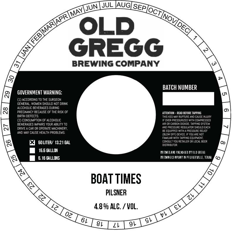 Boat Times Pilsner label