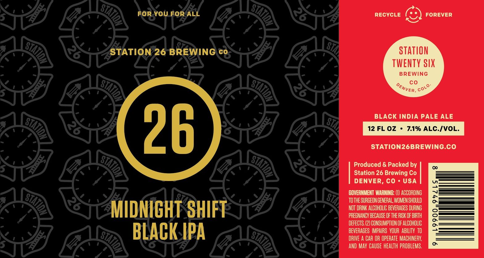 Midnight Shift Black IPA label