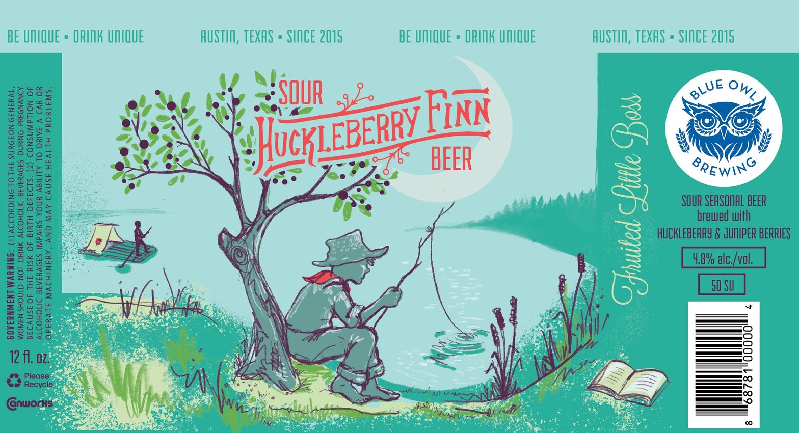 Sour Huckleberry Finn label