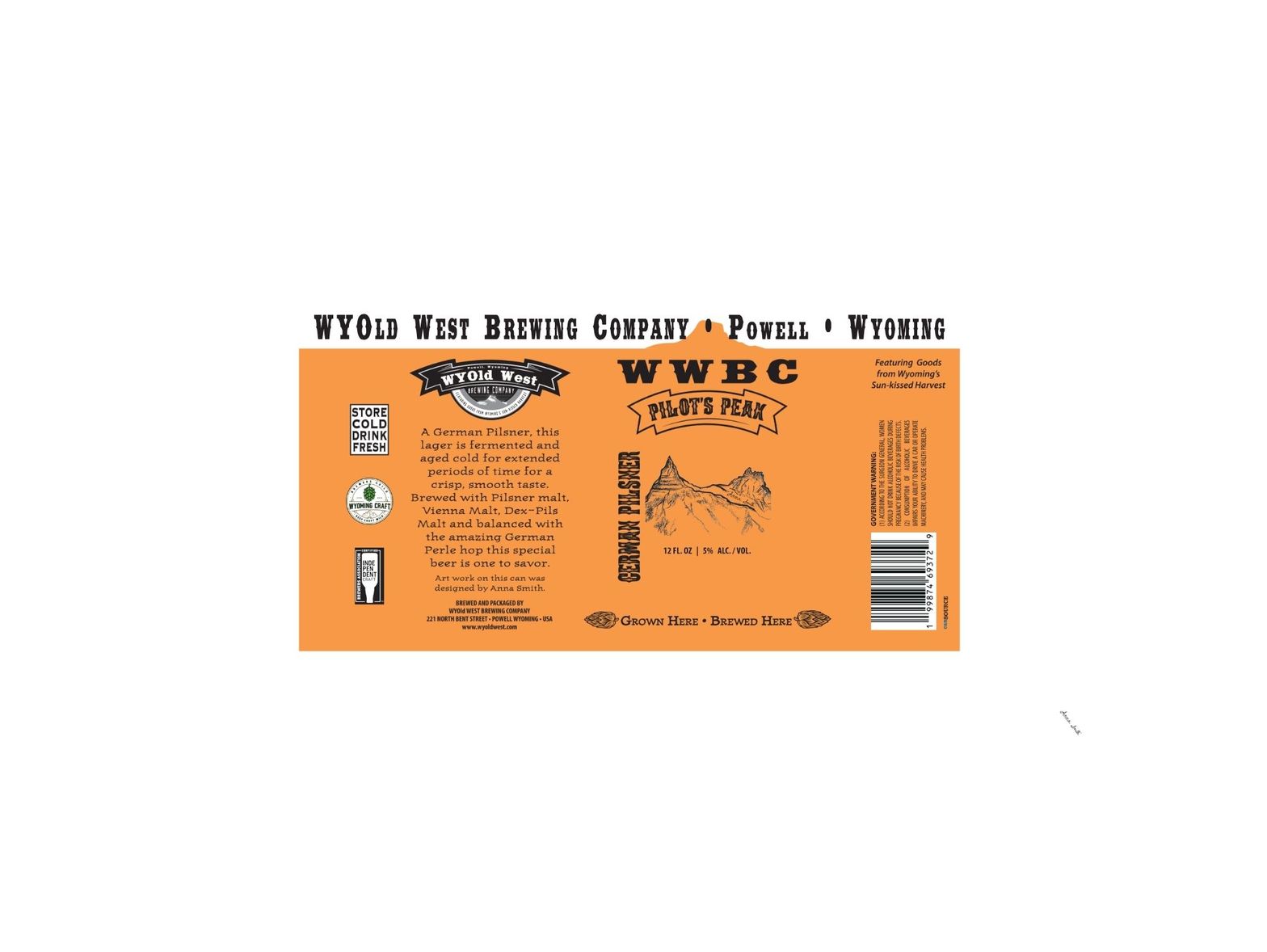 Pilot's Peak label