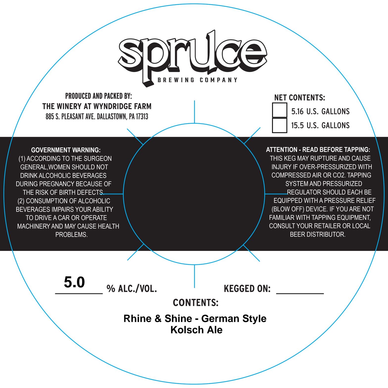 Rhine & Shine - German Style Kolsch Ale label