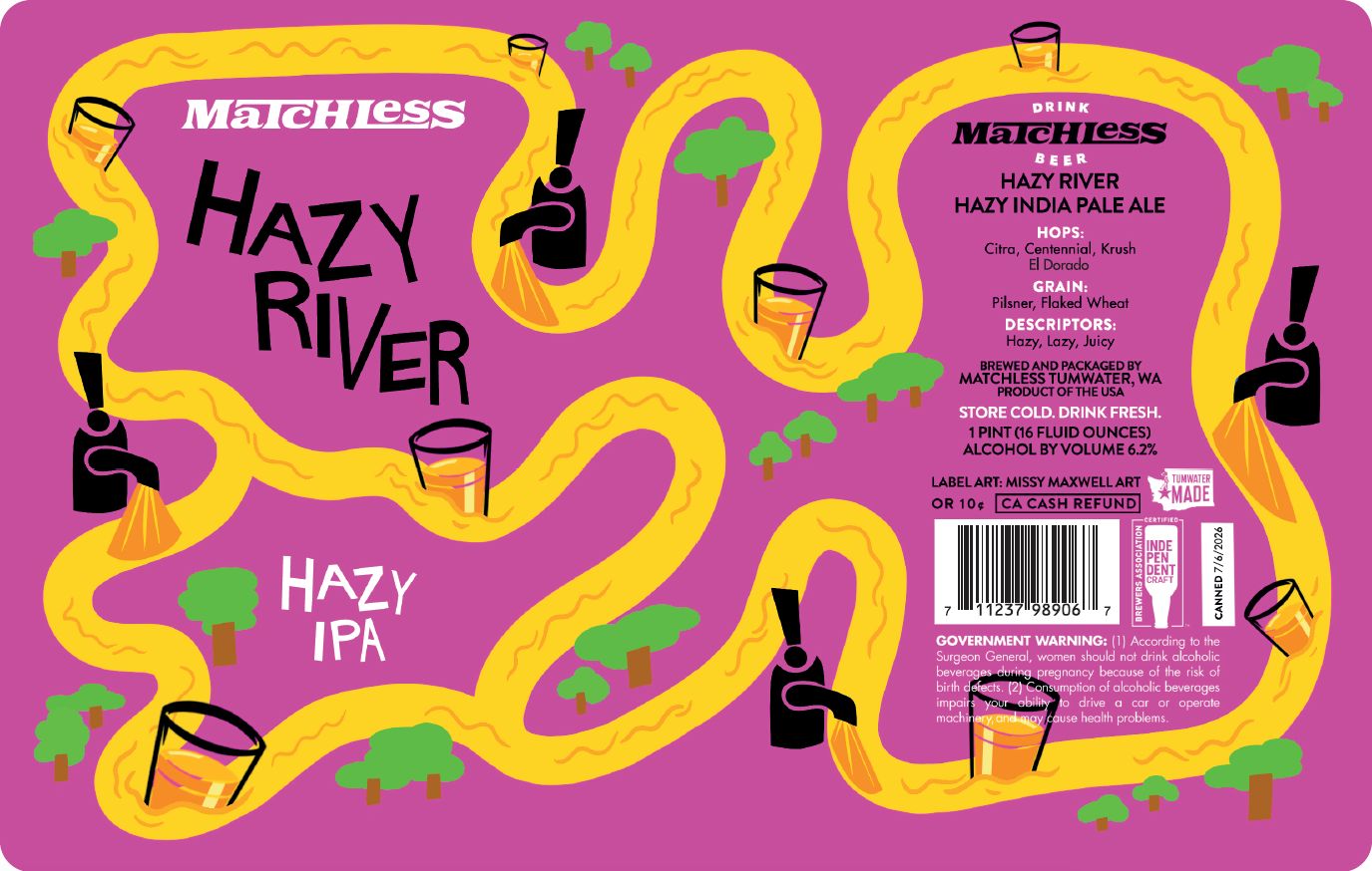 Hazy River label