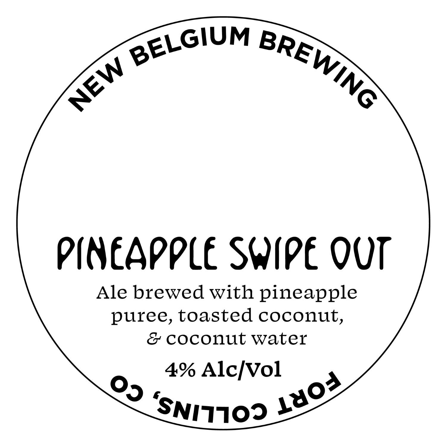 Pineapple Swipe Out label
