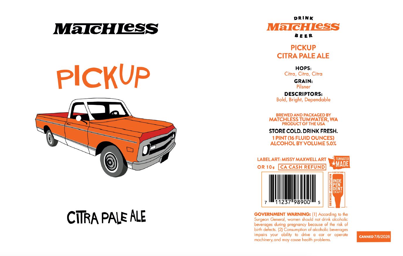 Pickup Citra Pale Ale label