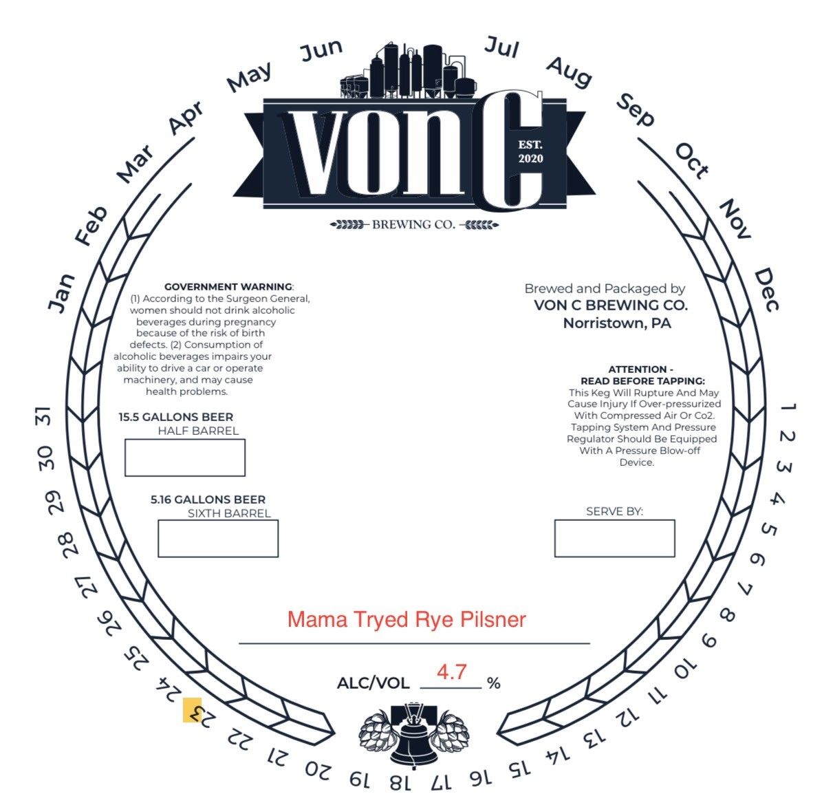 Mama Tryed Rye Pilsner label