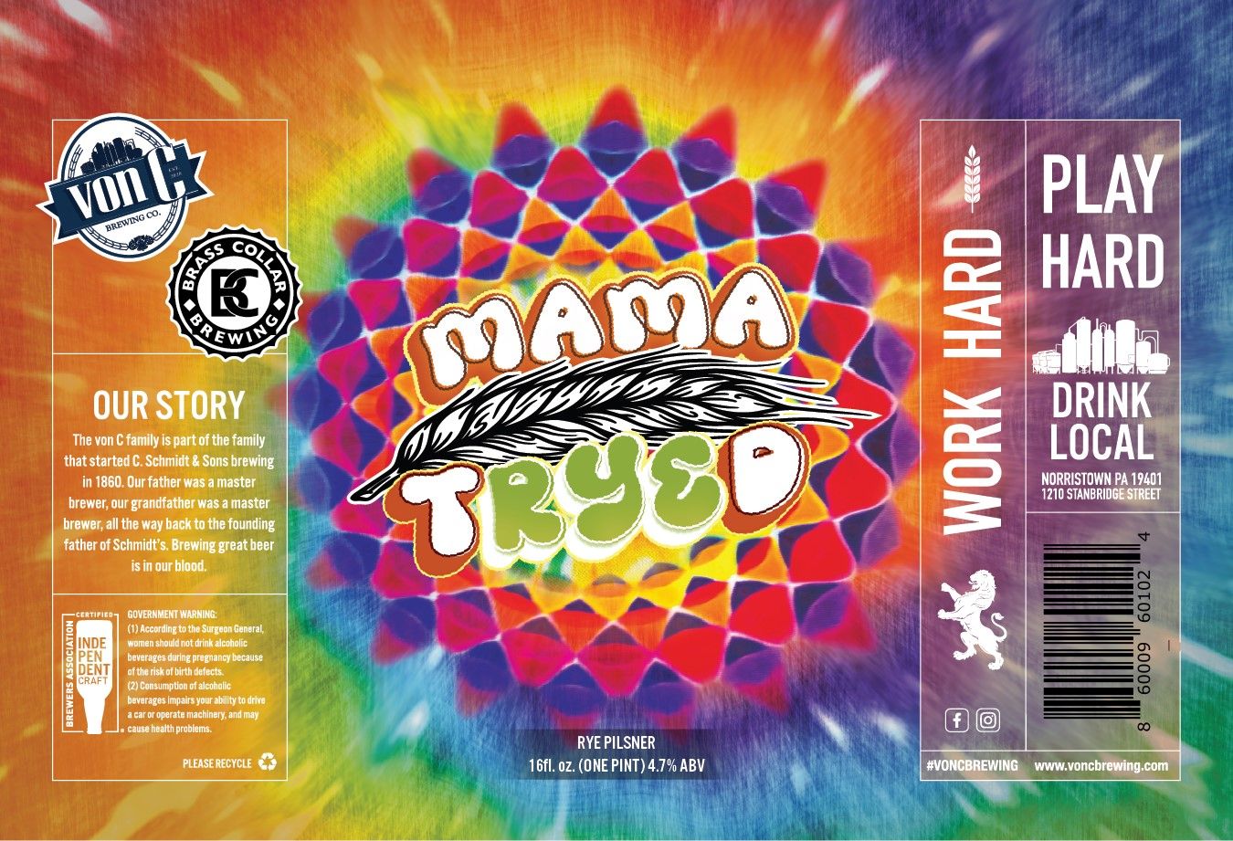 Mama Tryed Rye Pilsner label