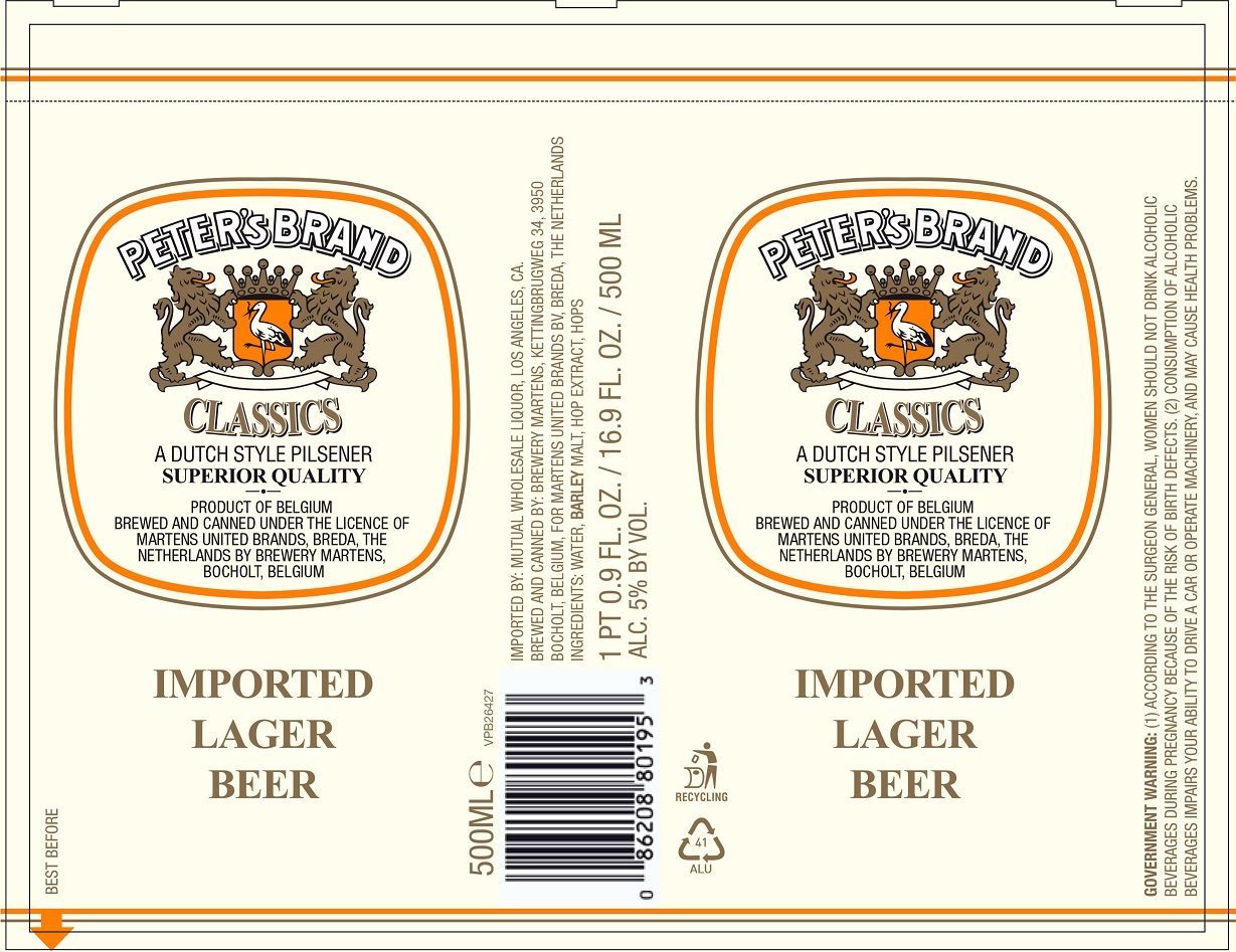 Peter's Brand Classics label