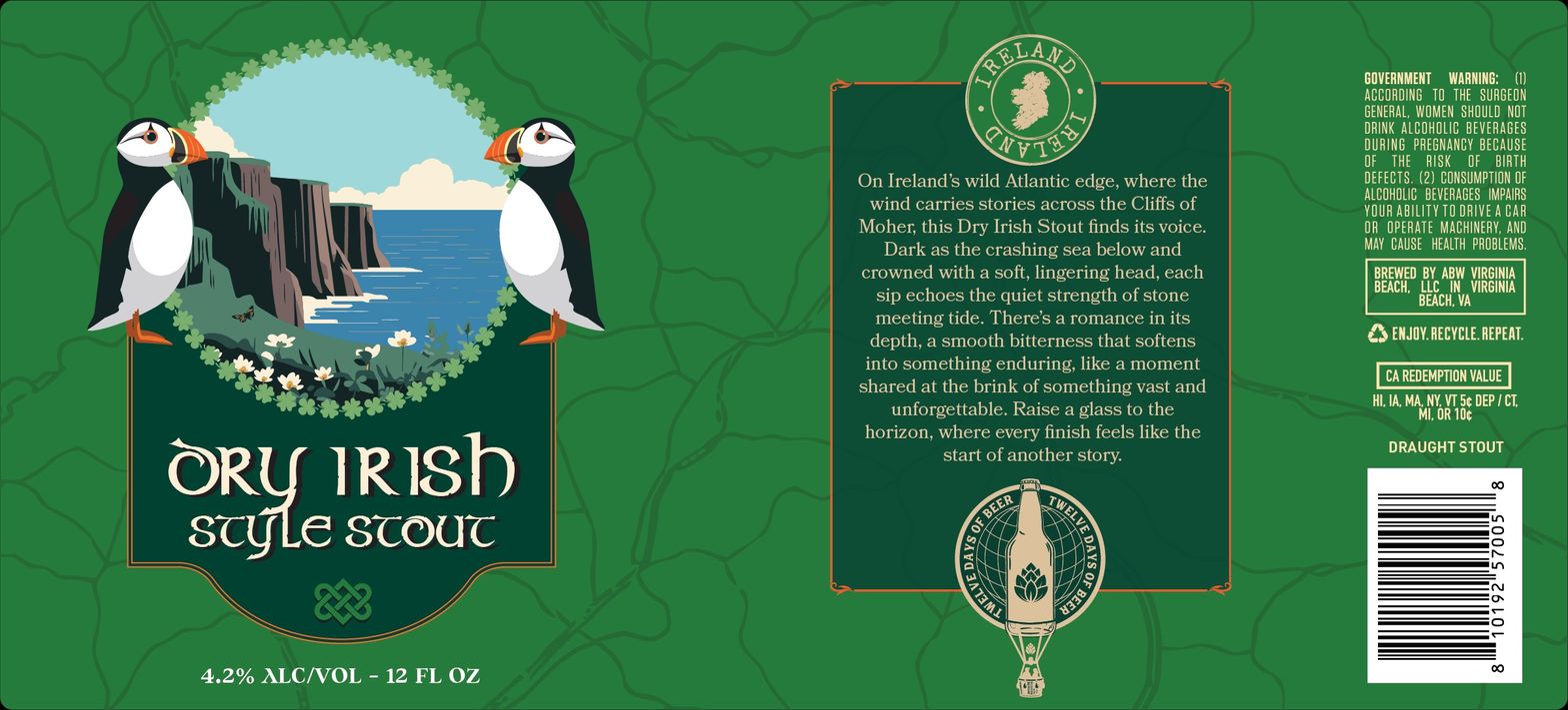 Dry Irish Style Stout label