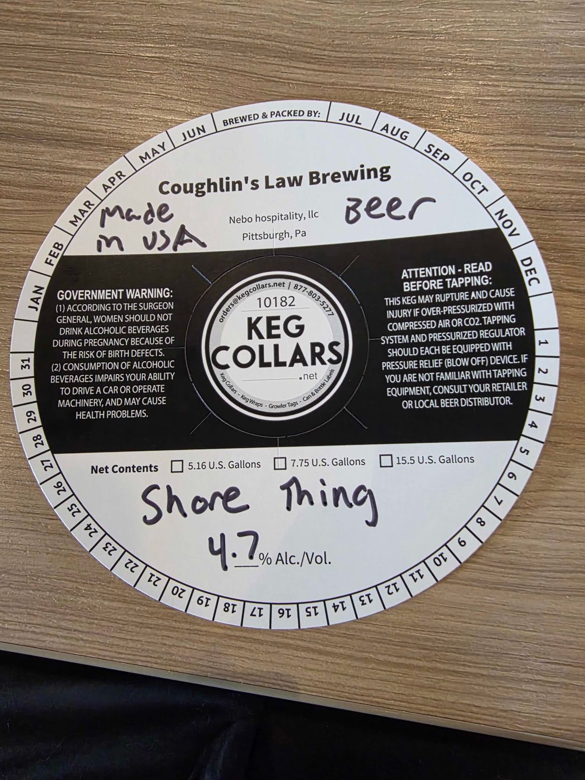 Shore Thing label