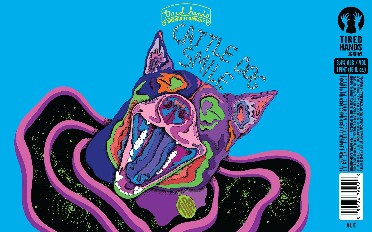 Cattle Dog Smile label
