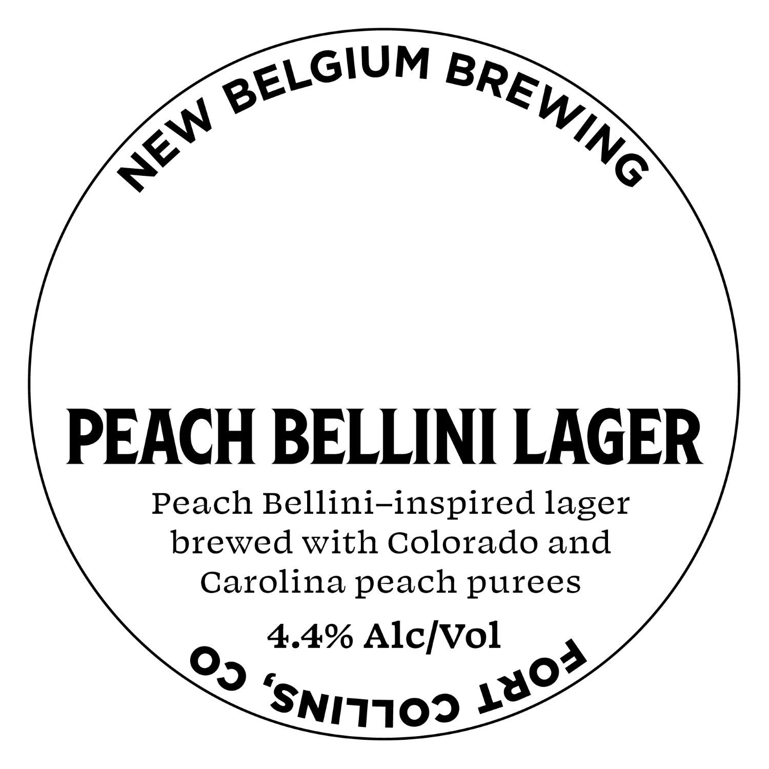 Peach Bellini Lager label