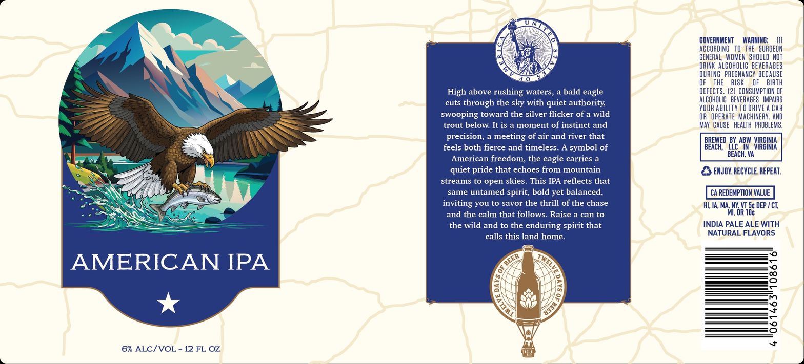American IPA label