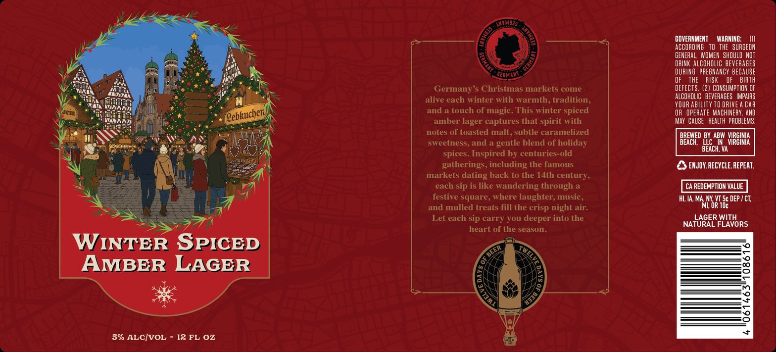 Winter Spiced Amber Lager label