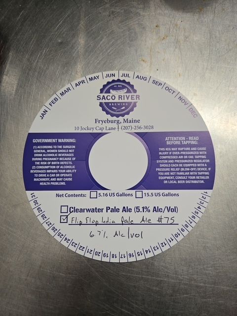 Flip Flop India Pale Ale #75 label